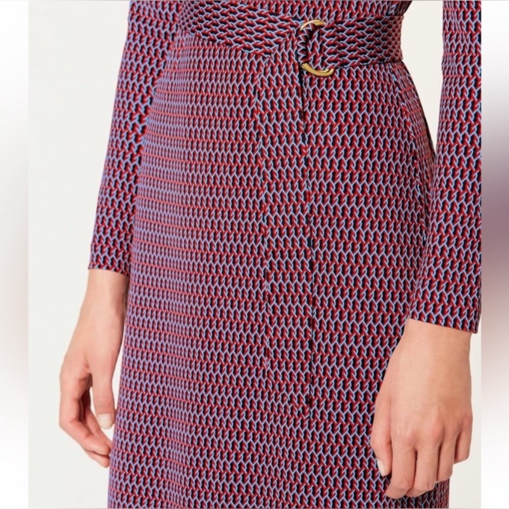 TORY BURCH Musee Dress with Belt Long Sleeve Dress LIKE NEW women’s M - Picture 4 of 10